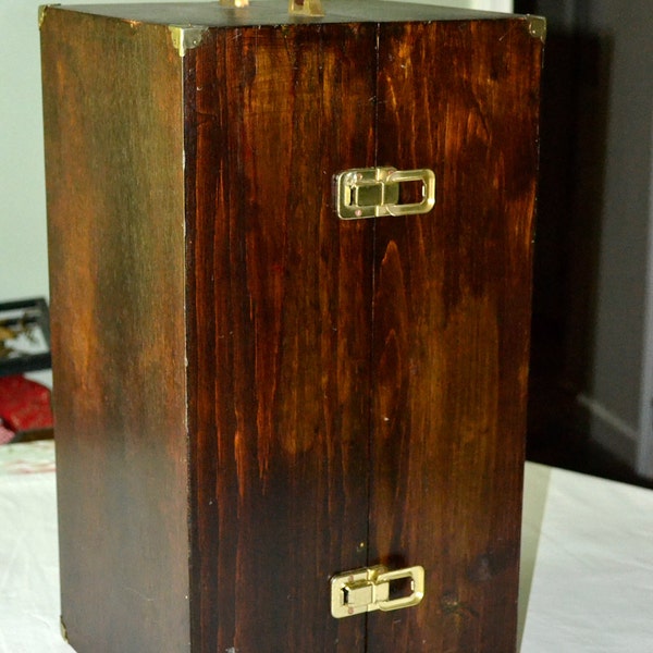 Vintage Dolls Solid wood Carry Case Wardrobe Closet Trunk American girl