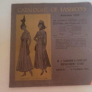 Antique autumn 1915 butterick catalogue of fashion magazine