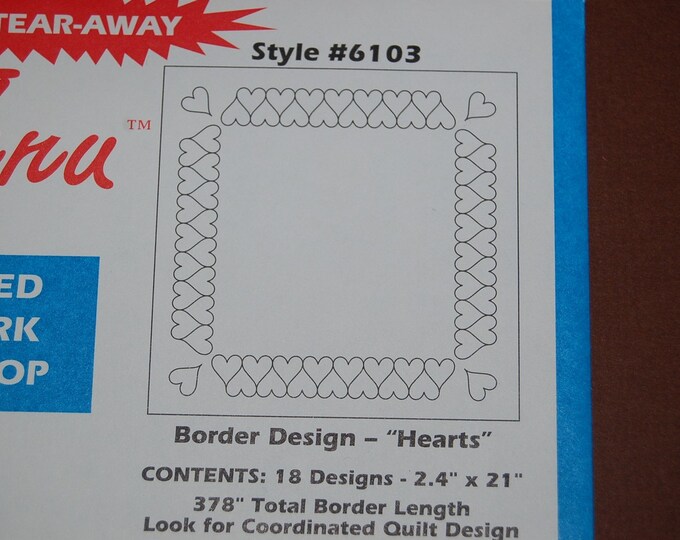 Stitch Thru Tear Away Quilting Stencil Vintage Etsy