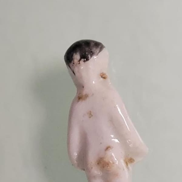 Ancienne Poupée Frozen Charlotte En Porcelaine Bisque - 10 Cm, Fabriquée En France, Occasion