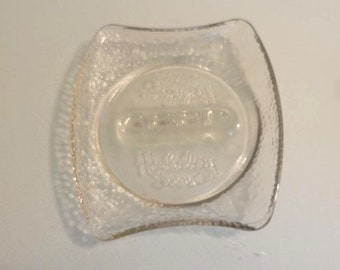 Vintage advertising glass ashtray Holiday Inn