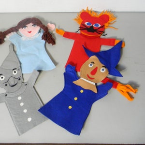 Vintage felt Wizard of Oz hand puppets