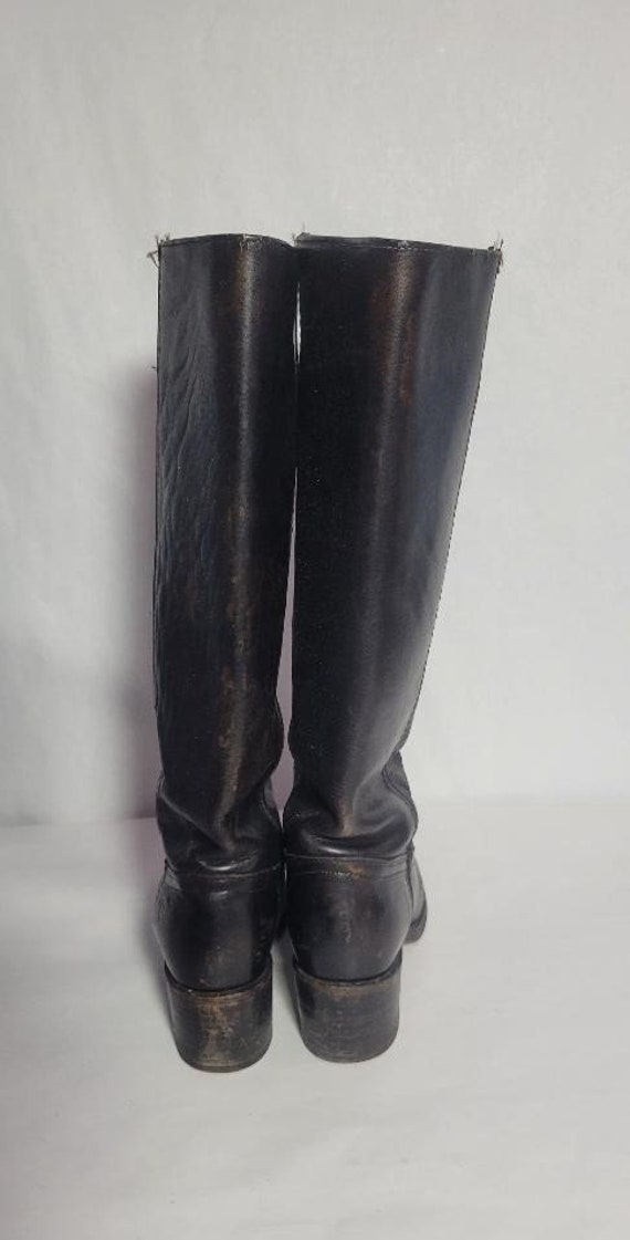 Pair of woman's Frye black leather boots - image 5