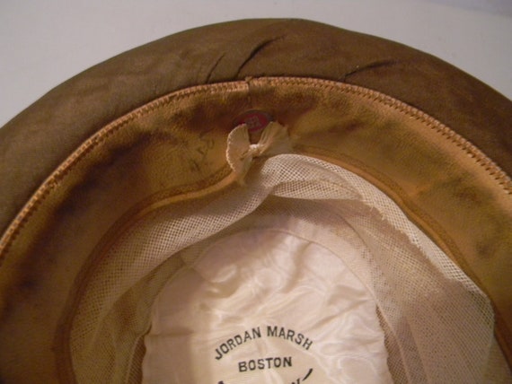 Antique girls straw hat with leather band gross g… - image 6