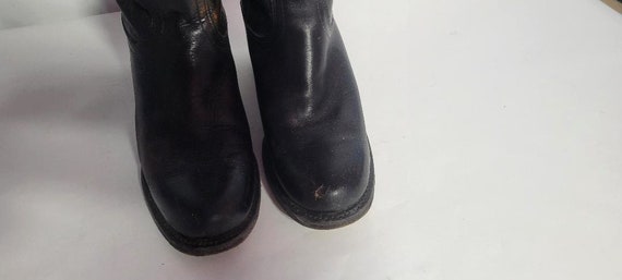 Pair of woman's Frye black leather boots - image 3