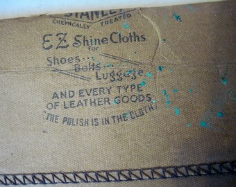 Antique Advertising Stanley EZ Shine polishing cloth in original case