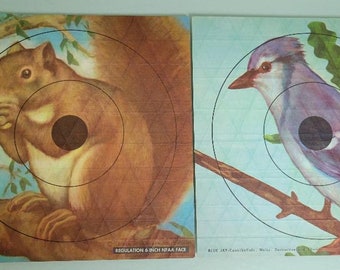 vintage animal hunting archery paper practice targets