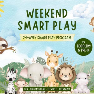 Książka z aktywnościami dla maluchów w formacie PDF | 24-tygodniowy zeszyt ćwiczeń Smart Play (przedszkole, wiek 2–5 lat)