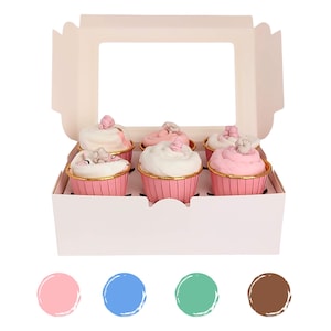 Set di Cupcake per Bebè con Bavaglini e Mussole – Regalo Originale per Neonato – Baby Shower – Presentazione Premium in Scatola  Pasticceria