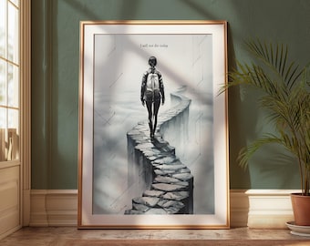 Empyrean-serie posterafdruk, poster vierde vleugel, citaat van Violet Sorengail, fantasiekunst aan de muur