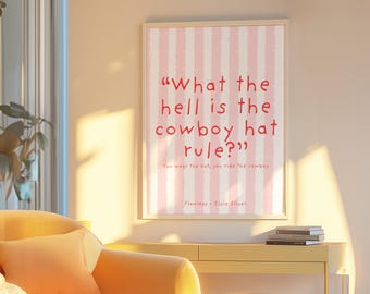 Print cowboyhoedregel, Elsie Silver Quote, boekmuurkunst