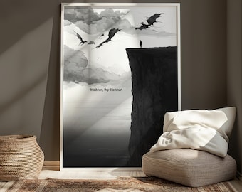 Fourth Wing Art Poster – Liam Death Quote, Fantasy Book Wall Art (Digital Download)