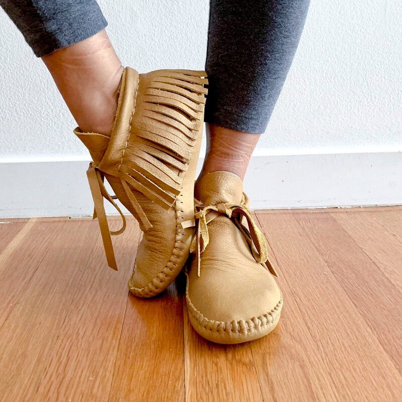 soft leather moccasins women's