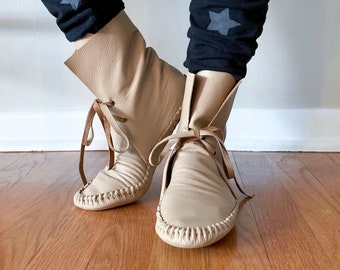 moccasins, indigenous maker, moccasin boots, sand, leather slippers, barefoot shoes, bridal shoes, leather boots
