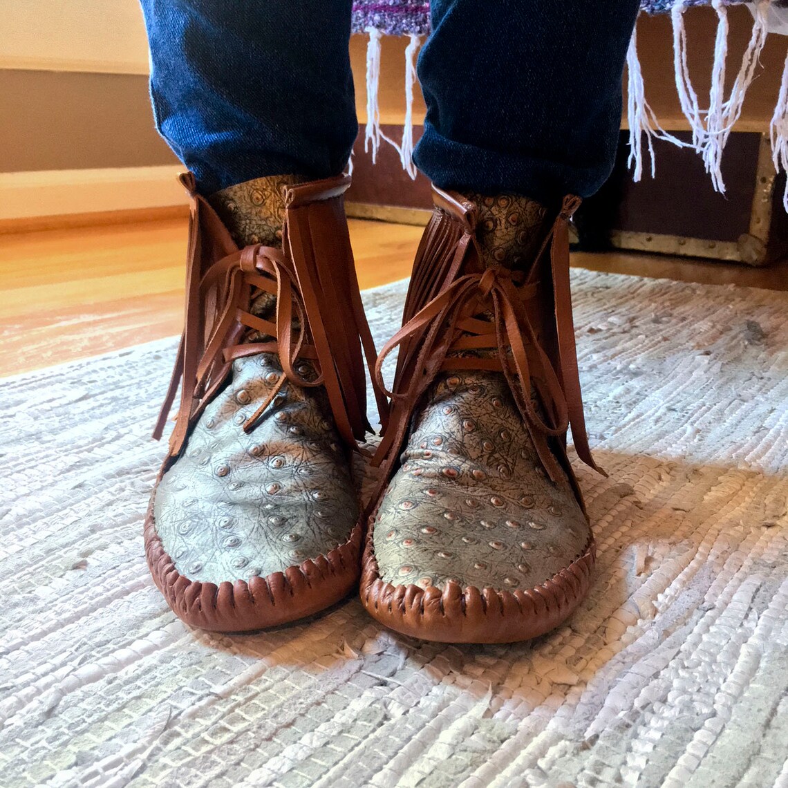 Handmade leather moccasins moccasins fringe moccassins Etsy