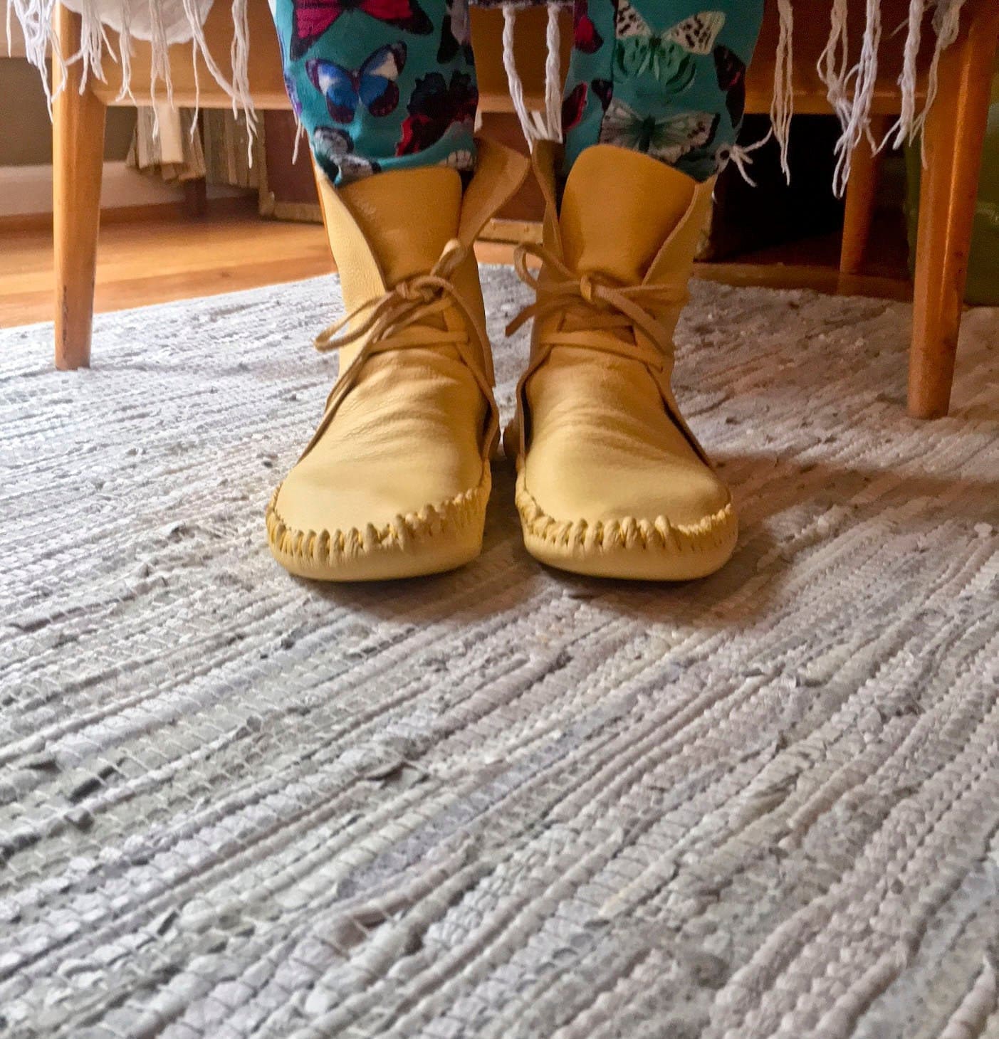 handmade leather moccasin boots