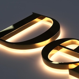 Custom 3D LED Backlit Metal Sign: Storefront & Business Logo