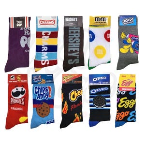 NEW Odd Sox Candy Themed Crew Socks Fun Crazy Colorful Novelty Socks for Women Men Cute Food Sweet Treat Gift for Teens Foodies and Friends