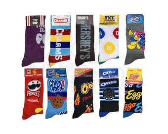 NEW Odd Sox Candy Themed Crew Socks Fun Crazy Colorful Novelty Socks for Women Men Cute Food Sweet Treat Gift for Teens Foodies and Friends