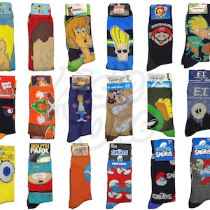 NEW Cartoons Mix Fun Crazy Socks Novelty Crew Socks Adult Men&#39;s Women&#39;s Teen&#39;s Colorful Funny Happy Birthday Party Christmas Gift