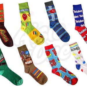NOVAS Meias Candy Extreme Fun Crazy Meias Novidade Crew Meias Adultos Homens Mulheres Adolescentes Colorido Engraçado Feliz Aniversário Festa Presente de Natal