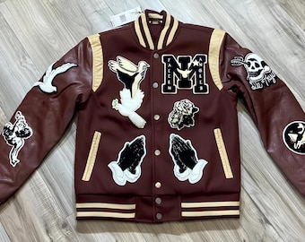 Gepersonaliseerde Letterman-jassen Op maat gemaakte Letterman-jassen Geborduurde jassen Gepersonaliseerde Varsity-jassen Griekse jassen Bomberjacks