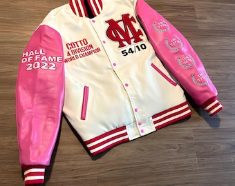 Custom Varsity Jacket Embroidered College Team Jacket Sorority Jackets Personalized Varsity Jacket Fraternity Jacket Custom Letterman Jacket