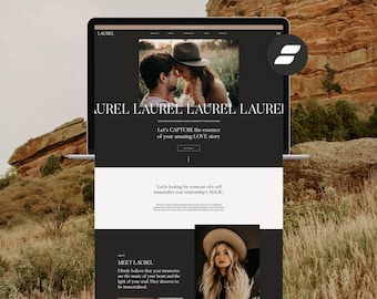 Showit Website Template for Photographers | Editorial Moody Website Template for Photographers | High-end premium template