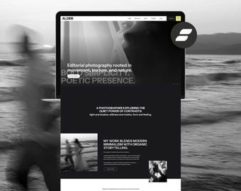 Showit Website Template for Photographers | Bold Moody Photographer Website Template | High-end premium template