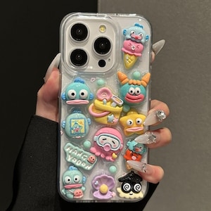 Kawaii 3D-cartoon iPhone-hoesje - aangepaste ongewenste telefoonhoes - trendy Y2K-telefoonhoes - esthetische telefoonhoes
