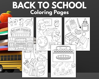 Back to School Coloring Pages | Printable Kids Activity Sheets