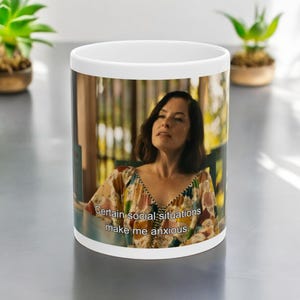 A Victoria Ratliff ~State of Mind~ Ceramic Mug,  Quote Funny, Coffee Cup Gift, Tea Mug, Gift for Her, The White Lotus, Parker Posey