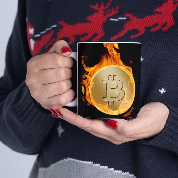 Crypto Trader Mug, Bitcoin Lover Coffee Cup, Cryptocurrency Enthusiast Tea Mug, Gift for Stock Market Investor, Ceramic 11oz/15oz