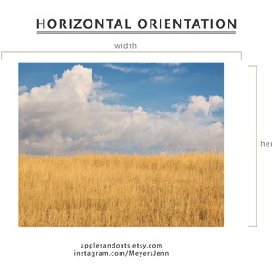 Sky and Field Bright Color Photograph, Montana Sky, Minimalist Landscape Art, Physical Print image 4