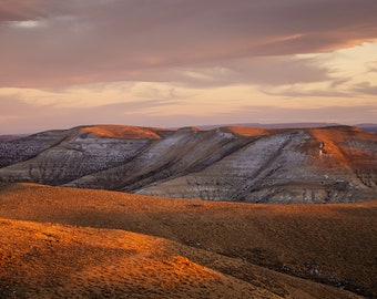 Western Photography, Red Sunset Print, Wyoming Landscape Art