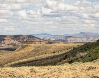 Rangeland, Western Landscape Photograph in Color, Wyoming Print