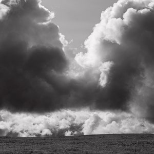 Dramatic Clouds Photograph in Black and White