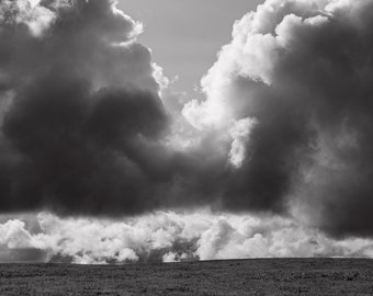 Dramatic Clouds Photograph in Black and White