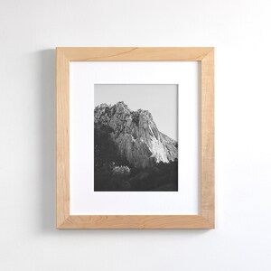 Black and White Vertical Print, Mountain Photography, Simple Western Print image 6