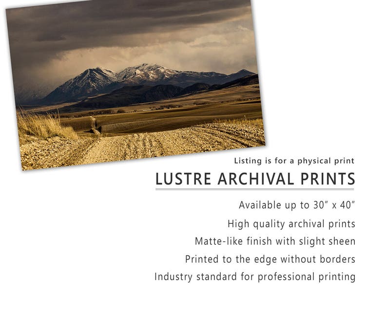 Landscape Print of Mountains Color Mountain Photography Western Landscape Physical Print image 5