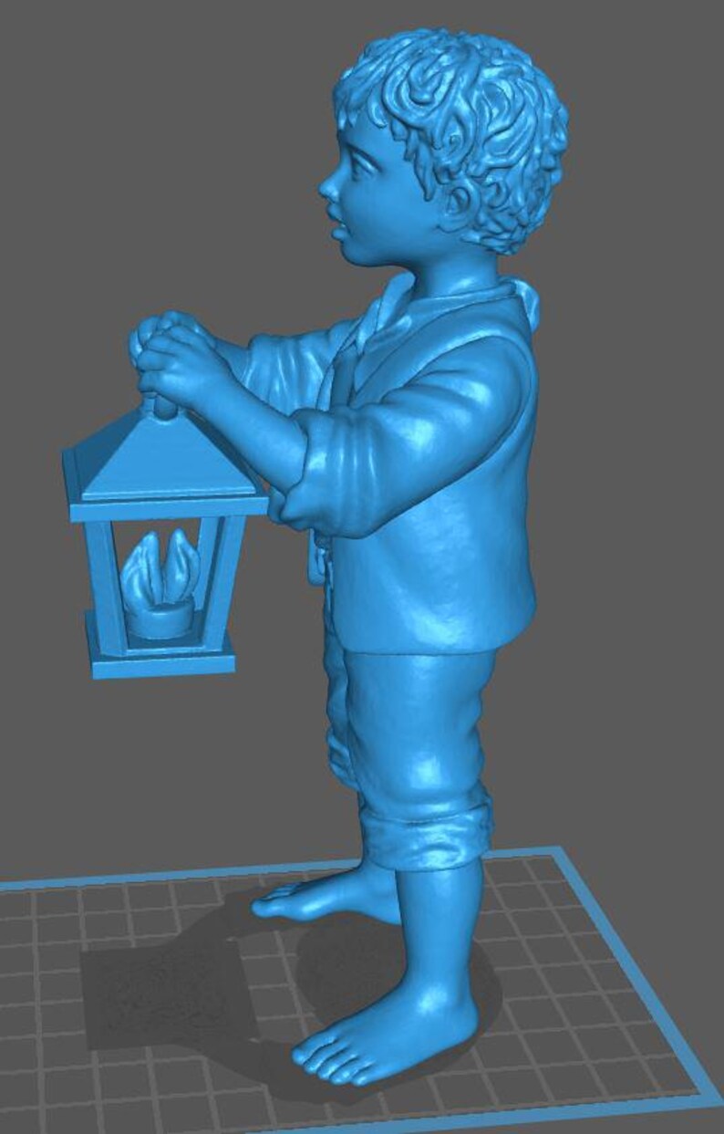 Shepherd Commoner 3D Model of a Boy With a Lantern (STL File) | Commoner or Shepherd ...