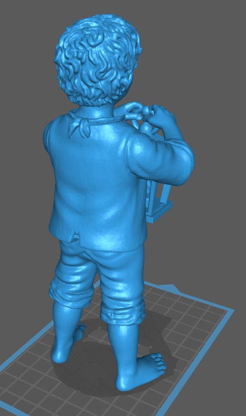 Shepherd Commoner 3D Model of a Boy With a Lantern (STL File) | Commoner or Shepherd ...