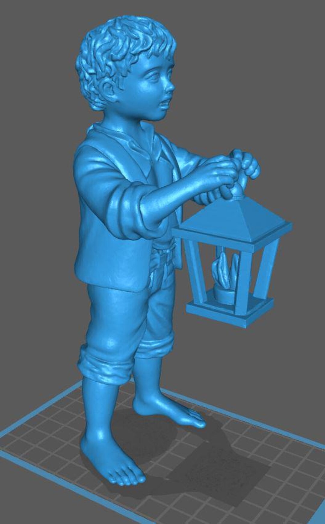Shepherd Commoner 3D Model of a Boy With a Lantern (STL File) | Commoner or Shepherd ...