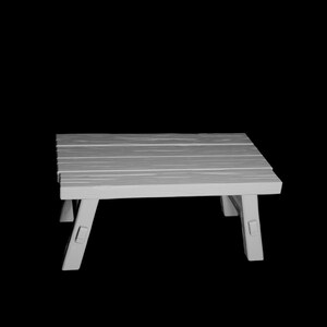 3D Print STL Rustic Wooden Table Miniature Tavern Furniture Diorama Prop Digital Download Resin Printing