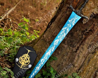 Full Metal Dark Moon Sword | Moonlight Greatsword Replica | Dark Souls Cosplay Sword | Hand-Forged Fantasy Sword Gift for Him