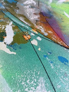 Original Abstract Acrylic Painting, Textured Contemporary Wall Art (24x36) — view 3 of 5