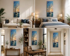 Sailboat Seascape Giclee Canvas Print, Nautical Coastal Ocean Wall Art (Limited Edition) — view 5 of 9