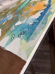 Original Abstract Acrylic Painting, Textured Contemporary Wall Art (24x36) — view 4 of 5