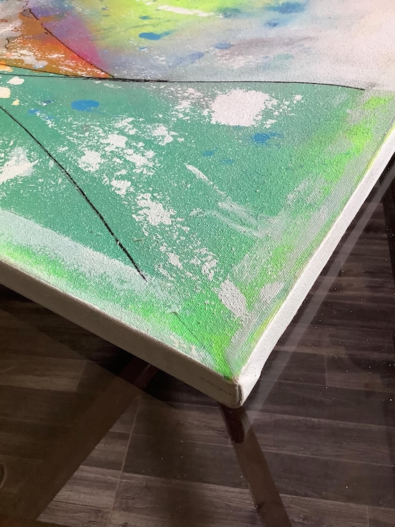Original Abstract Acrylic Painting, Textured Contemporary Wall Art (24x36)