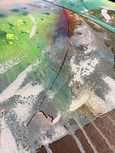 Original Abstract Acrylic Painting, Textured Contemporary Wall Art (24x36) — view 2 of 5